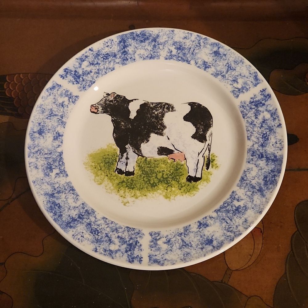 Tabletops Unlimited Cow Country Barn Dinner Plate